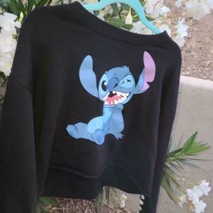 Lilo&Stitch Black Stitch Sweater Women's US XS New